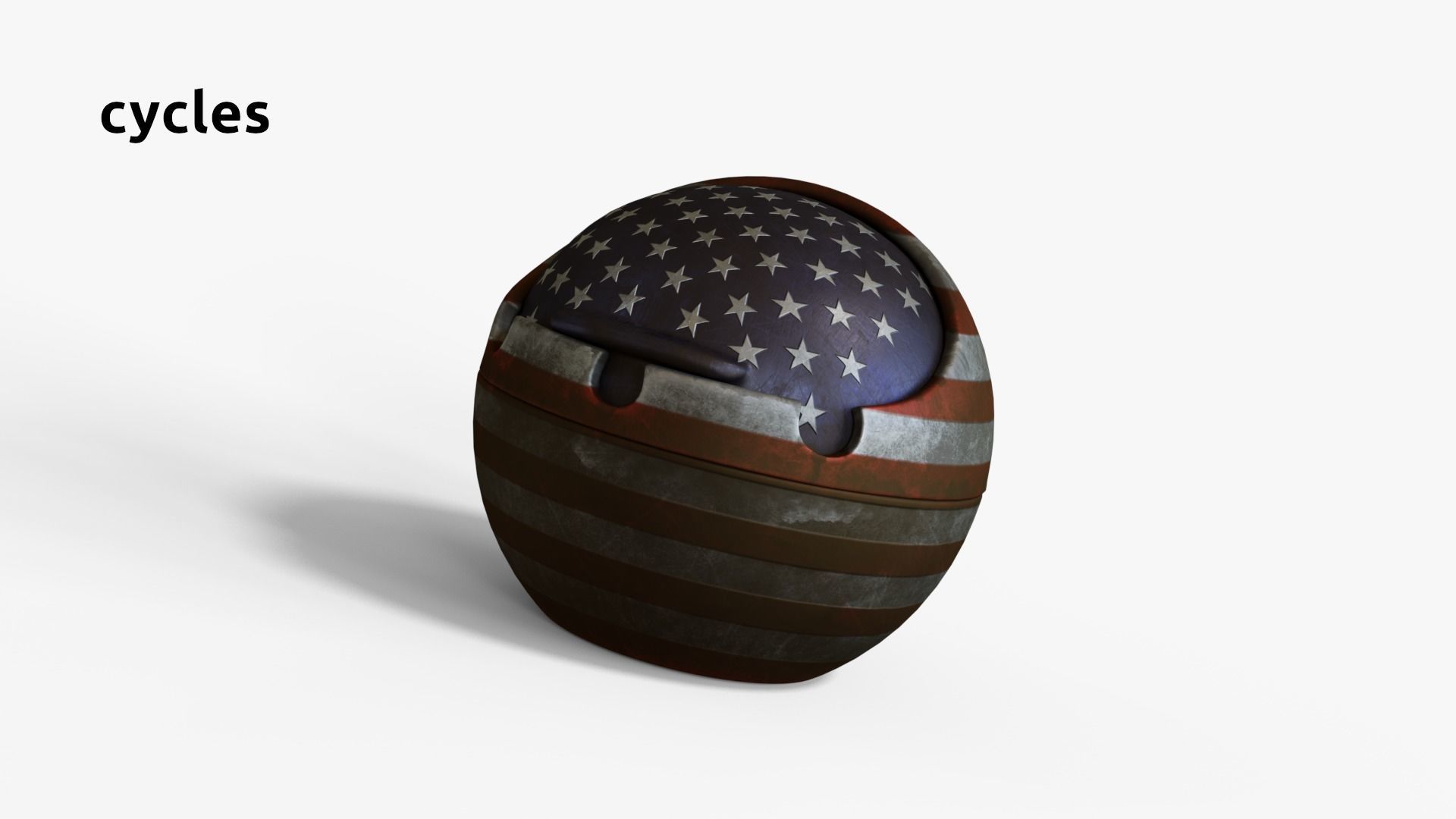 AshtrayUSA american flag shaped ball 3D model_18