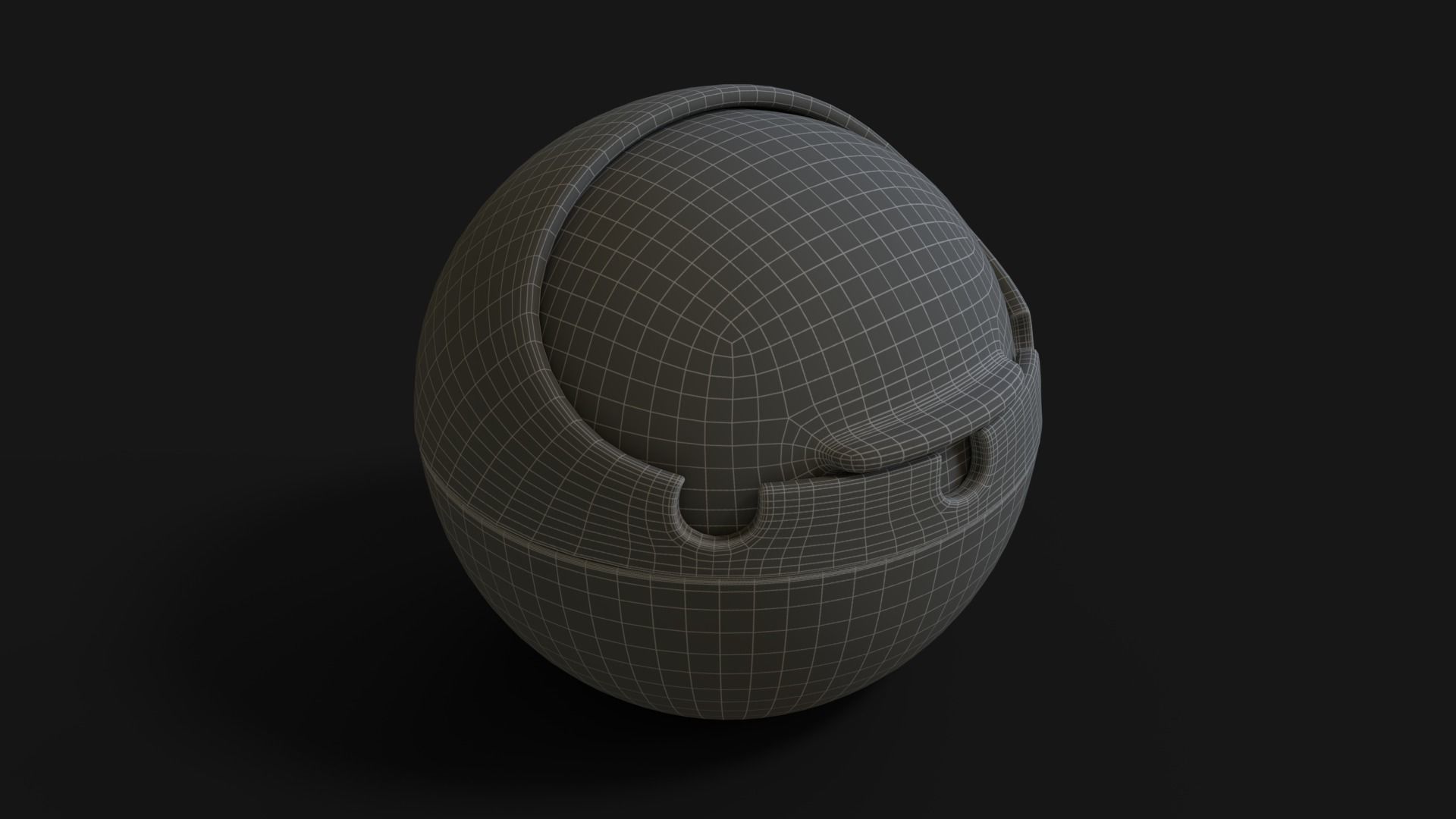 AshtrayUSA american flag shaped ball 3D model_22