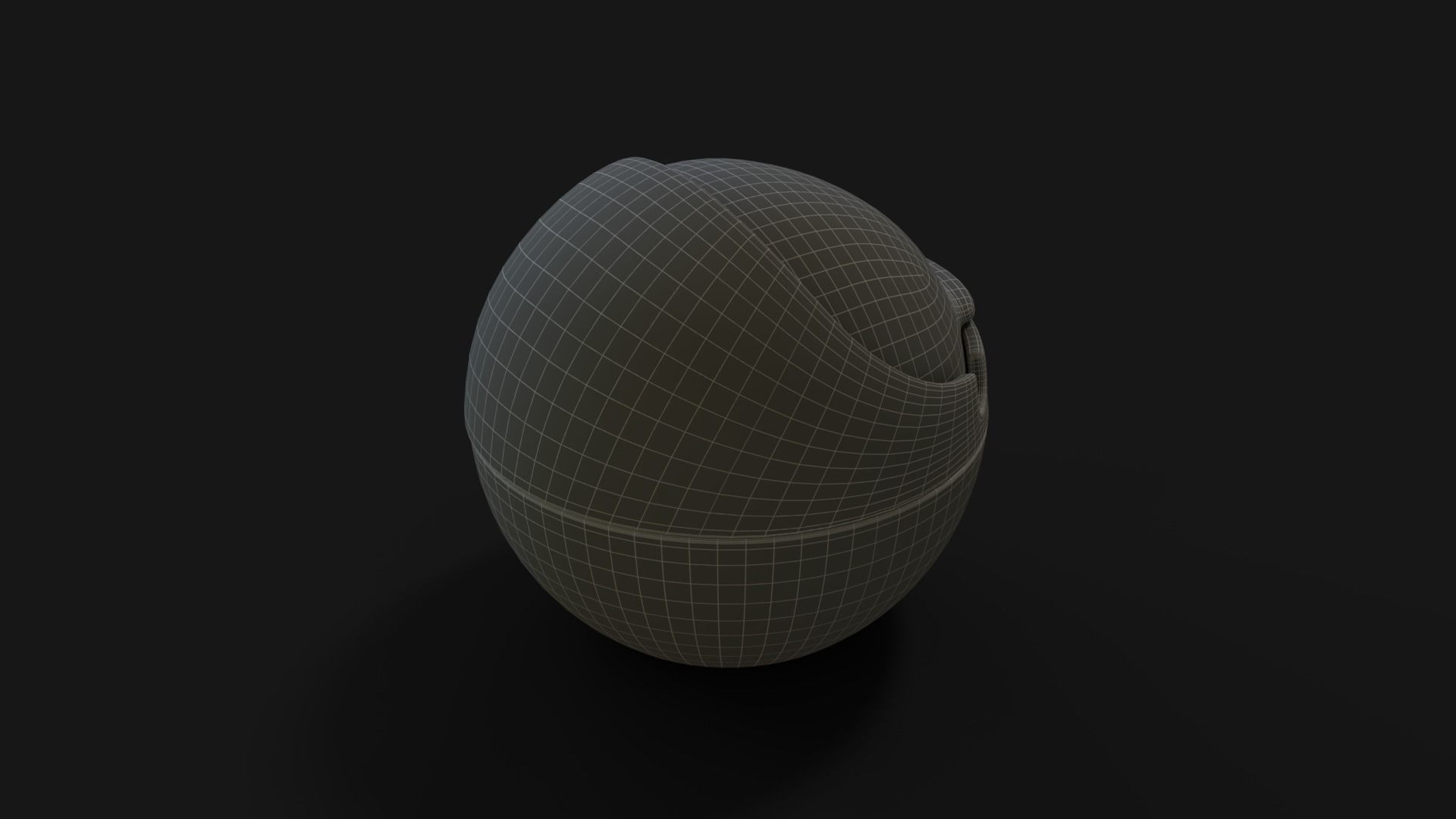 AshtrayUSA american flag shaped ball 3D model_23