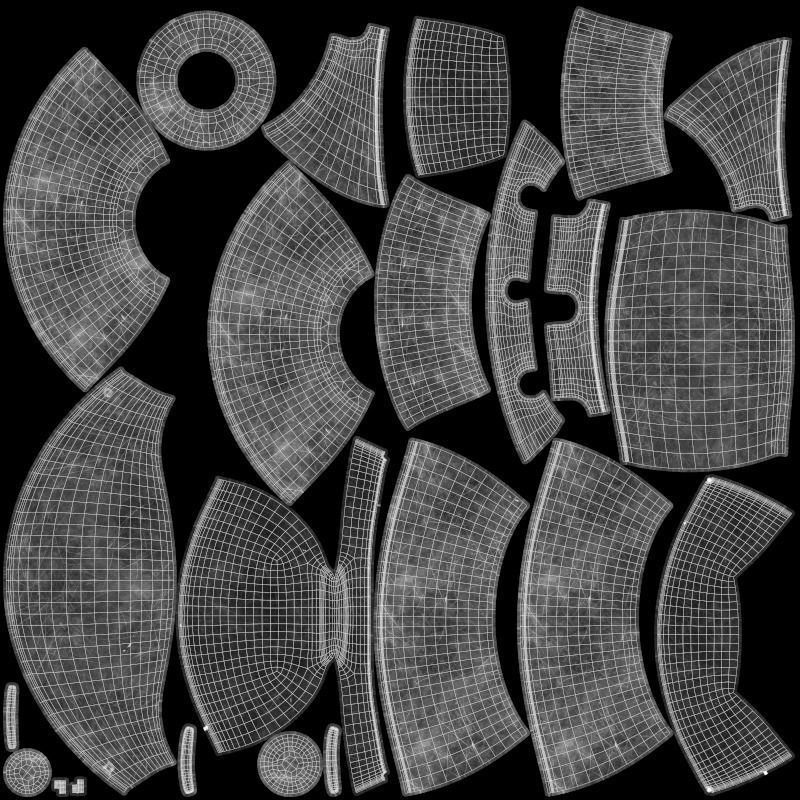 AshtrayUSA american flag shaped ball 3D model_28