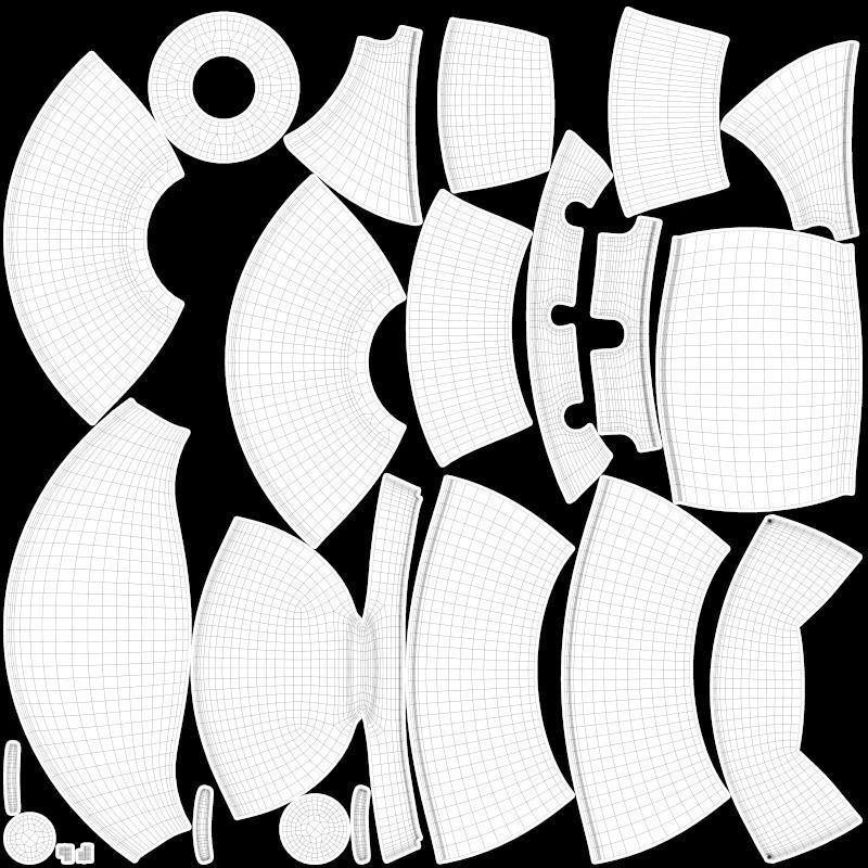 AshtrayUSA american flag shaped ball 3D model_26