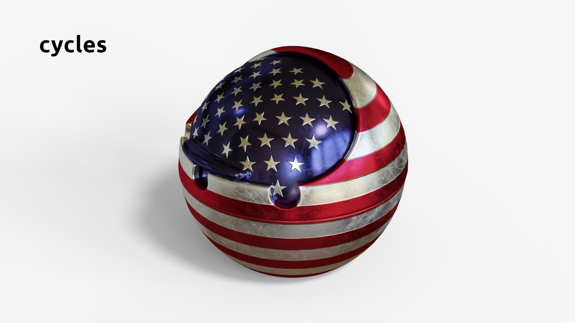 AshtrayUSA american flag shaped ball 3D model_10