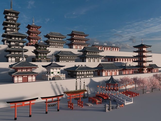 Japan Pack 3D model