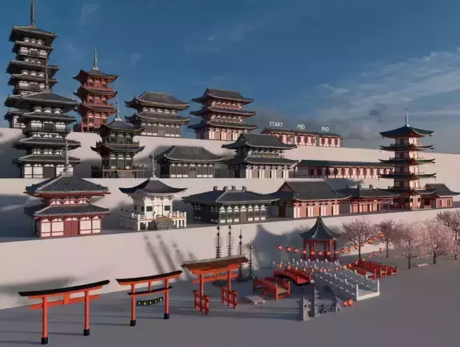 Japan Pack 3D model