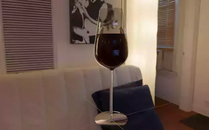 wineglass glass of wine on couch