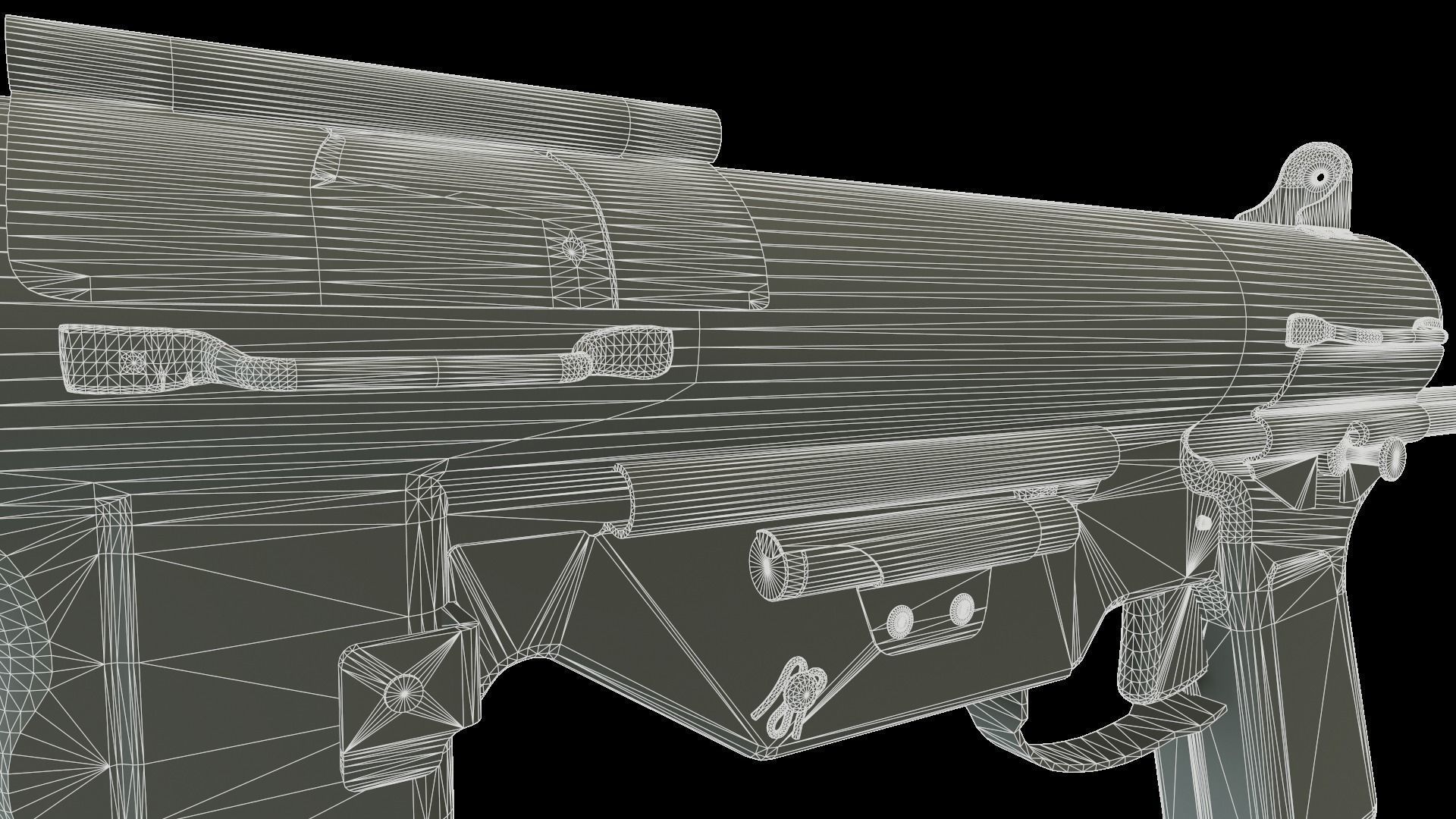 M3 Grease Gun Low-poly 3D model_31