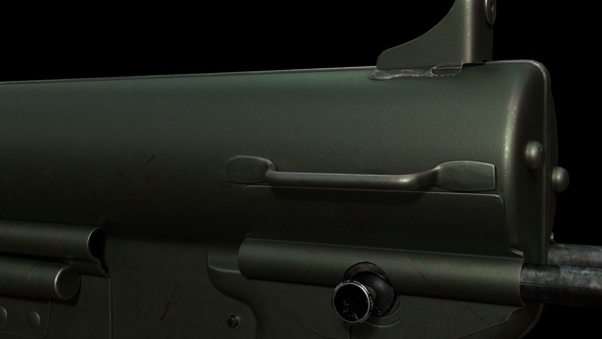 M3 Grease Gun Low-poly 3D model_7