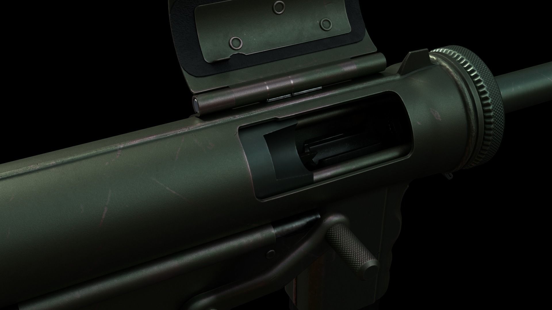 M3 Grease Gun Low-poly 3D model_18