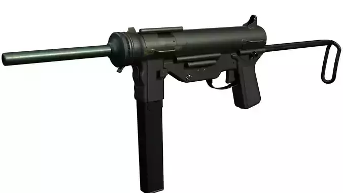 M3 Grease Gun Low-poly 3D model