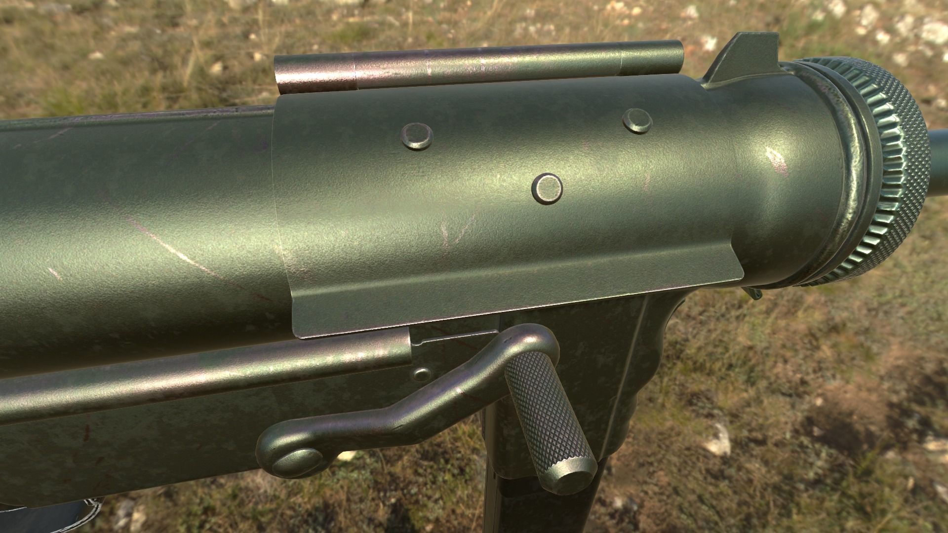 M3 Grease Gun Low-poly 3D model_26