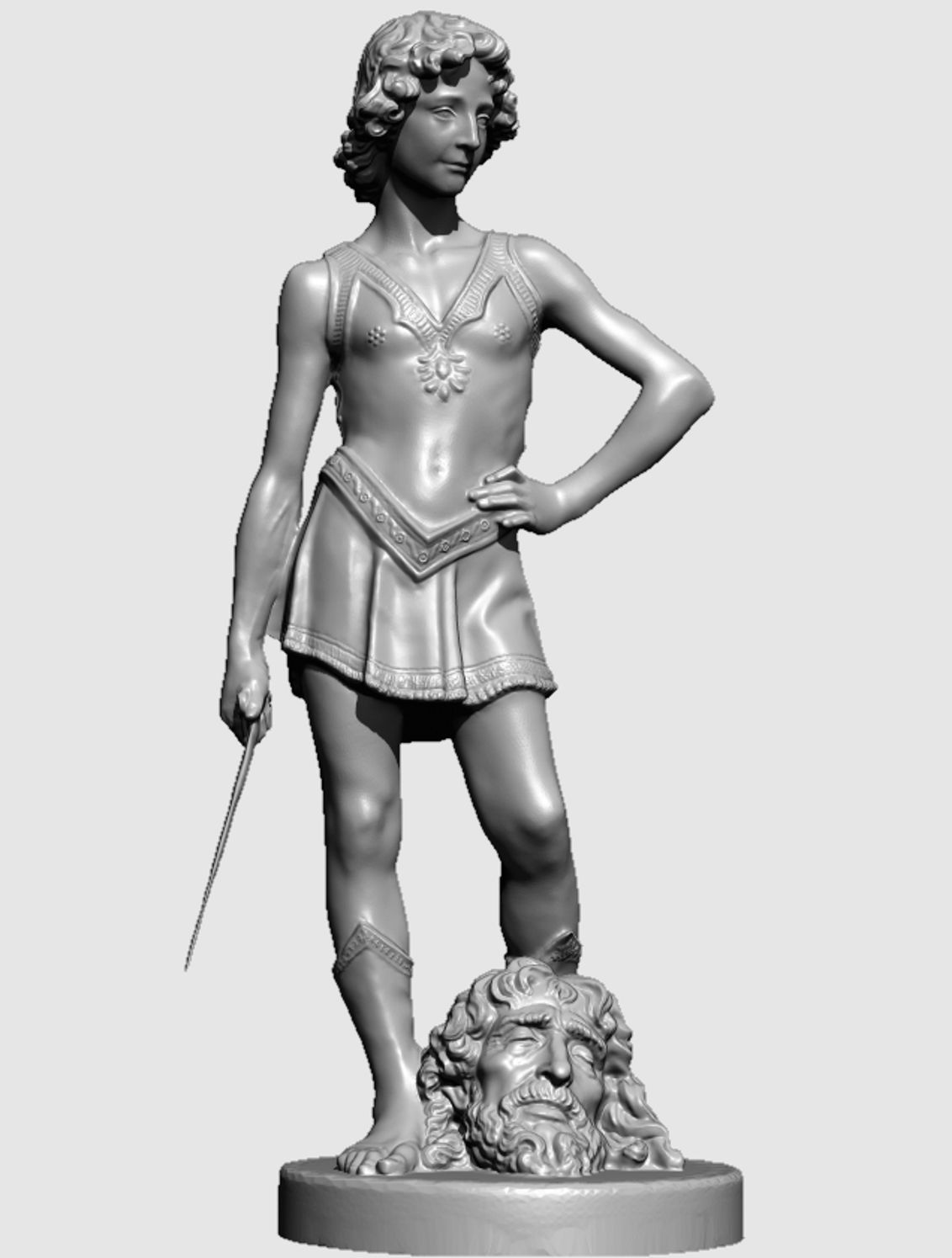 david and goliath verrocchio 3D model_2