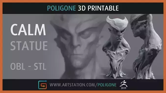 CALM Statue - 3D Printable 3D print model