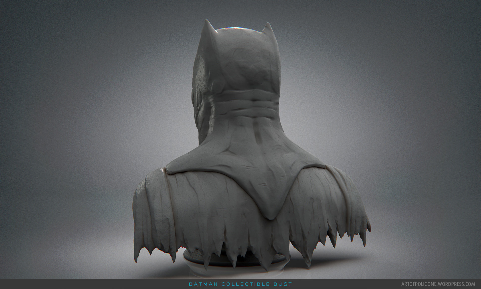 Bat-dude Statue - 3D Printable 3D print model_4