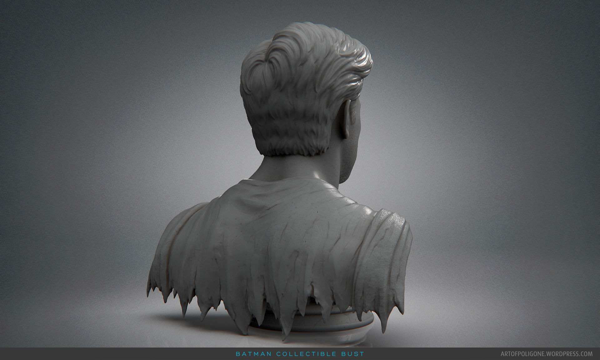 Bat-dude Statue - 3D Printable 3D print model_7