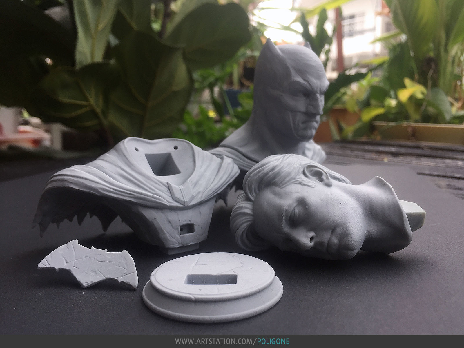 Bat-dude Statue - 3D Printable 3D print model_1