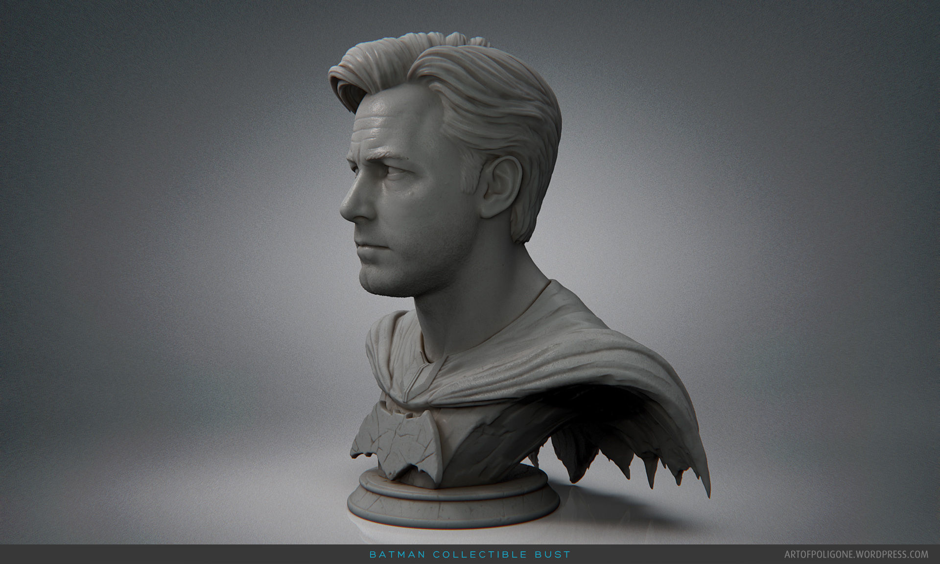 Bat-dude Statue - 3D Printable 3D print model_6