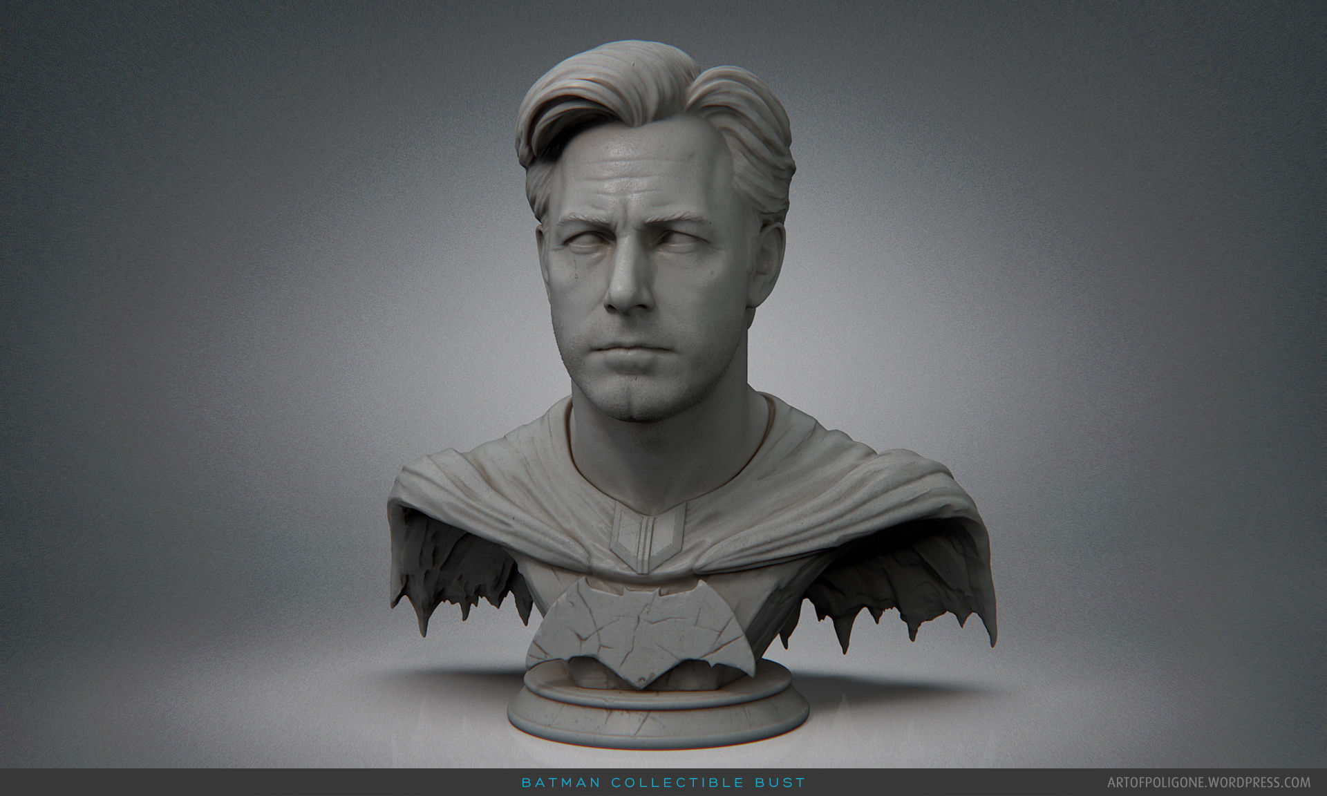 Bat-dude Statue - 3D Printable 3D print model_5