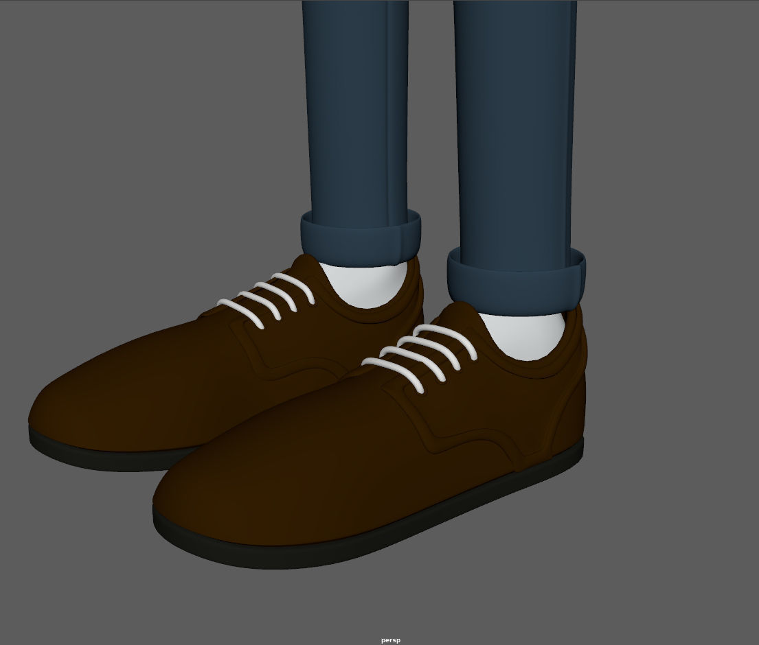 Cartoon Man with Bag 3D model_20