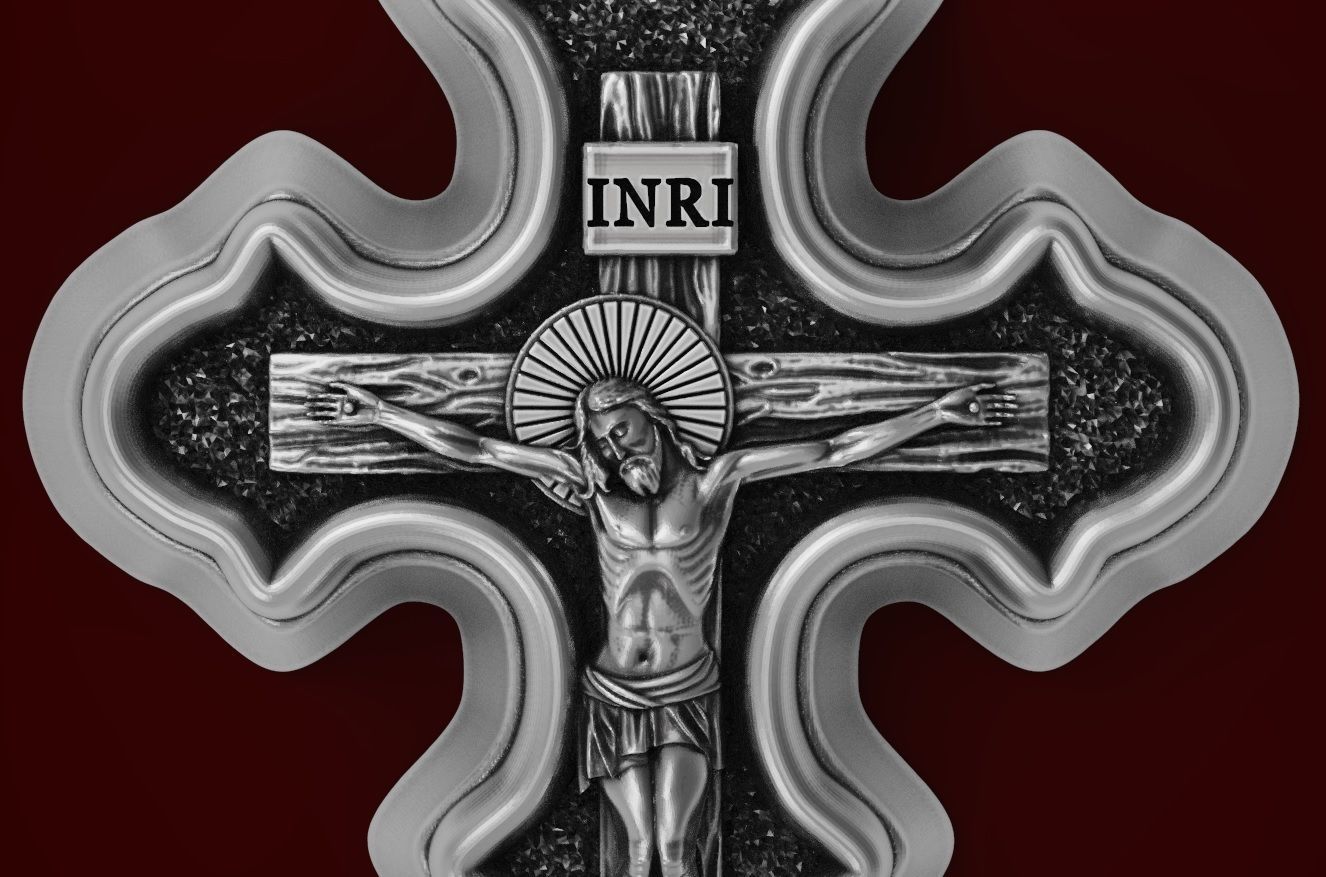 Men  pendant  Jesus on the cross 3D print model 3D print model_4