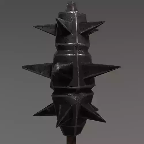 Two Handed Spiked Mace Low-poly 3D model