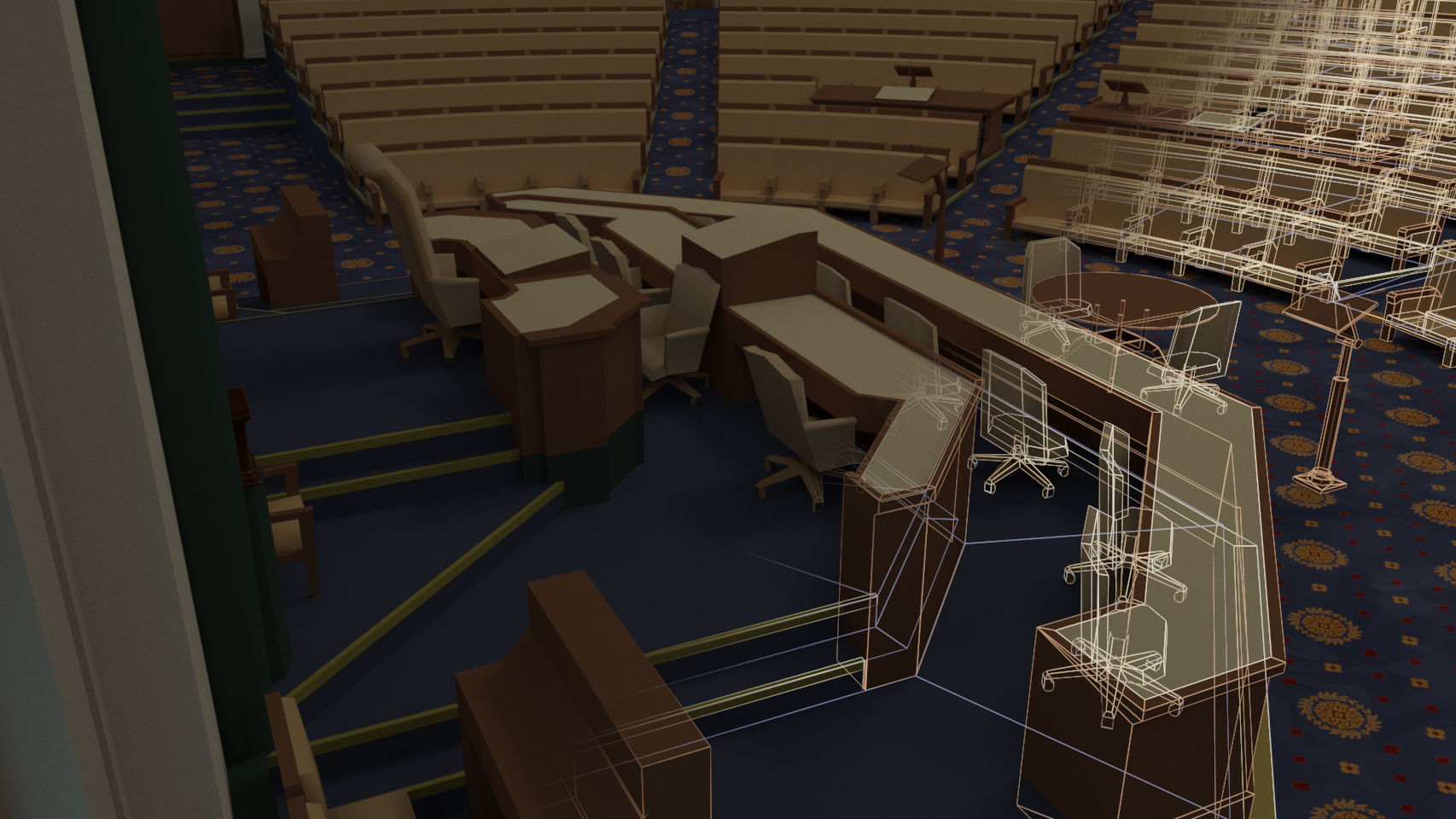 House Chamber Low-poly 3D model_7
