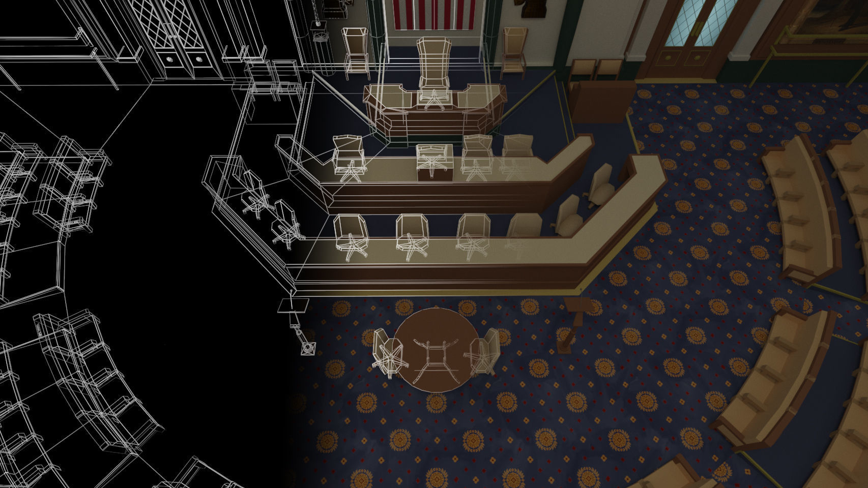 House Chamber Low-poly 3D model_3