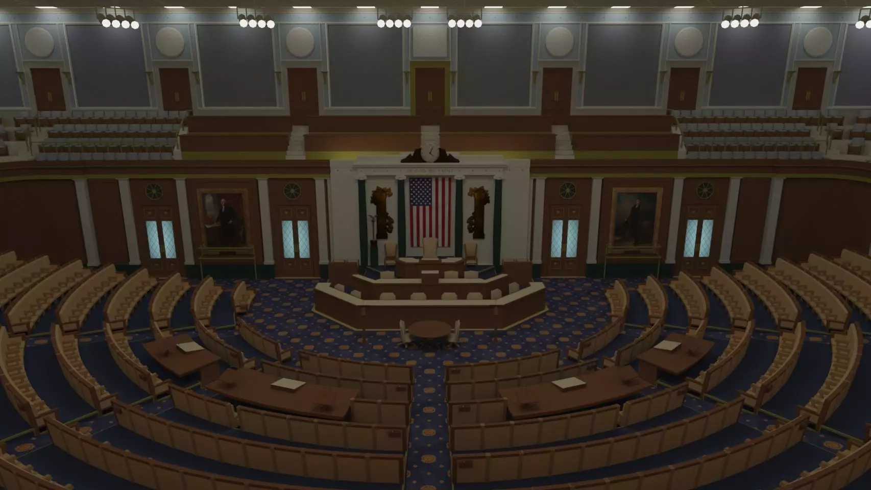 House Chamber Low-poly 3D model_0