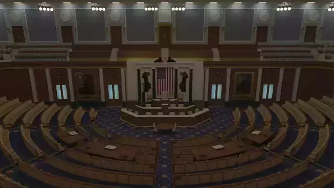 House Chamber Low-poly 3D model