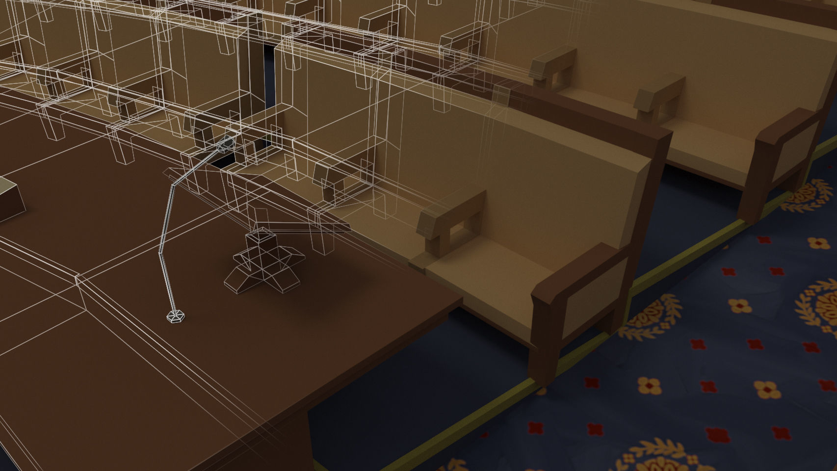 House Chamber Low-poly 3D model_6