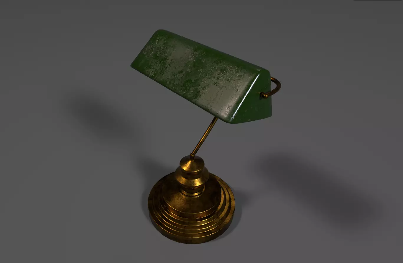 Old lamp 3D model_0