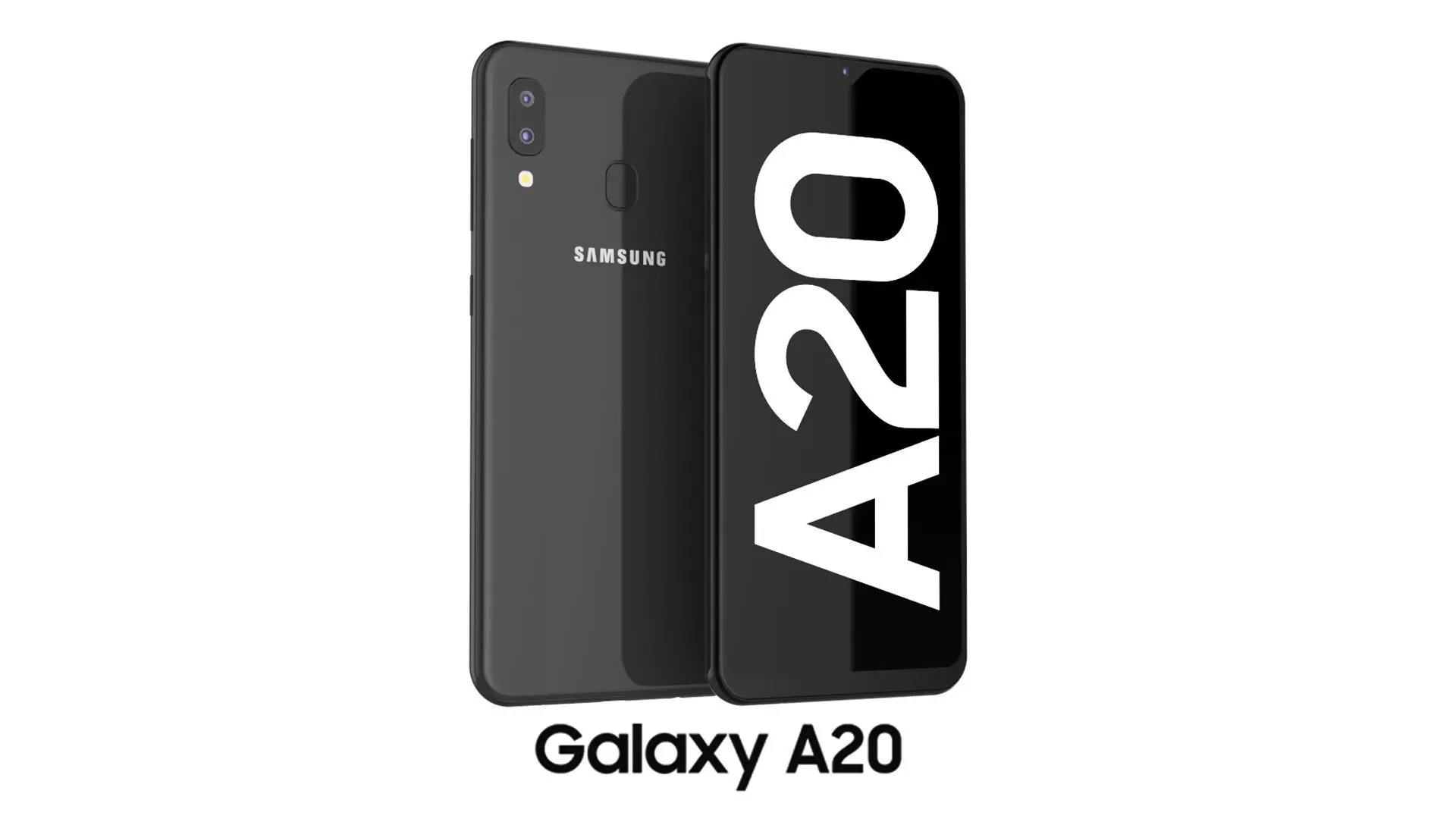 Samsung Galaxy A20 Black 3D model