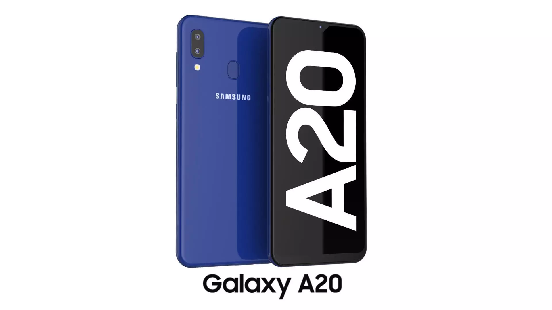 Samsung Galaxy A20 Blue 3D model_0