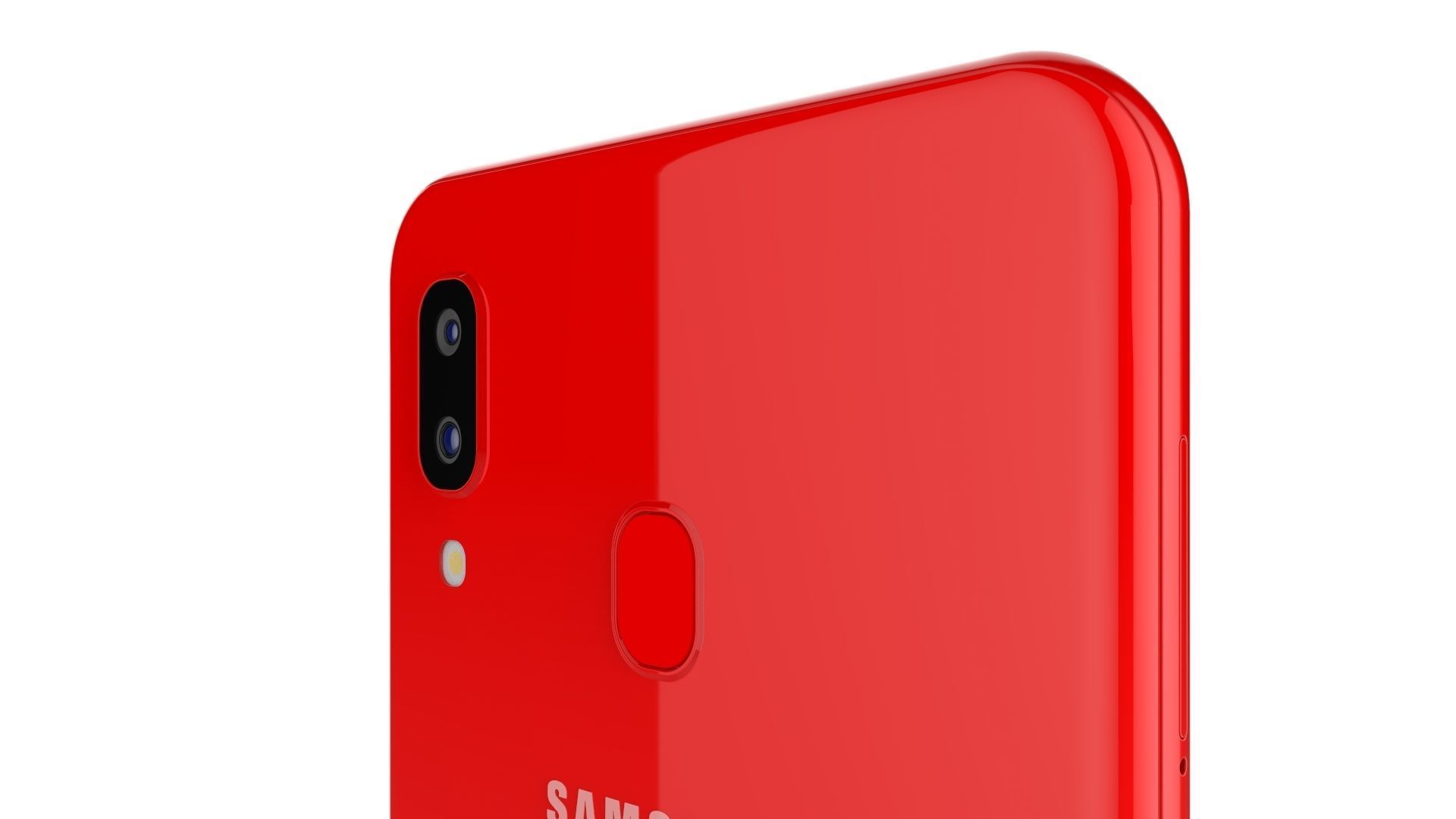 Samsung Galaxy A20 Red 3D model_10