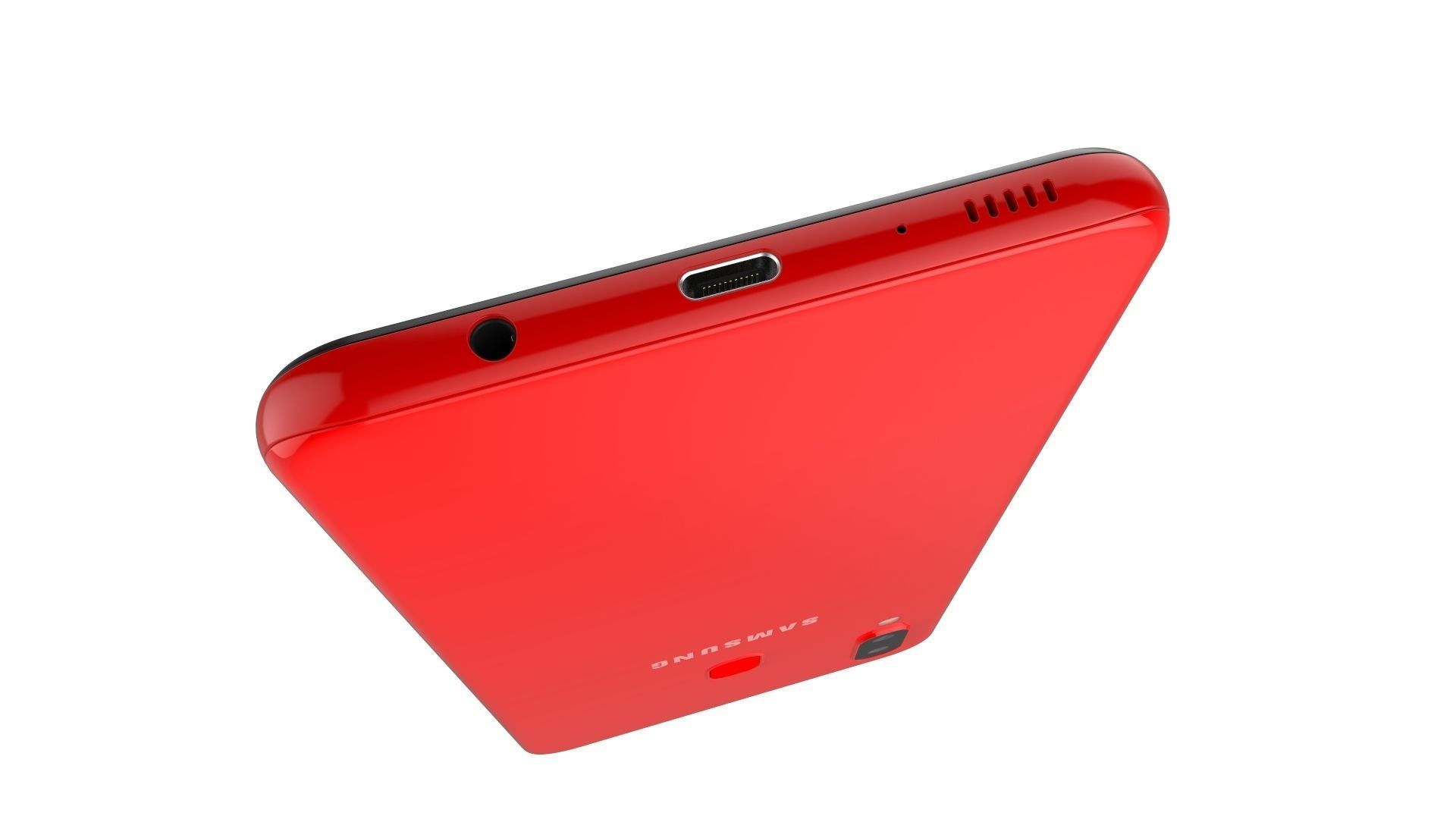 Samsung Galaxy A20 Red 3D model_14