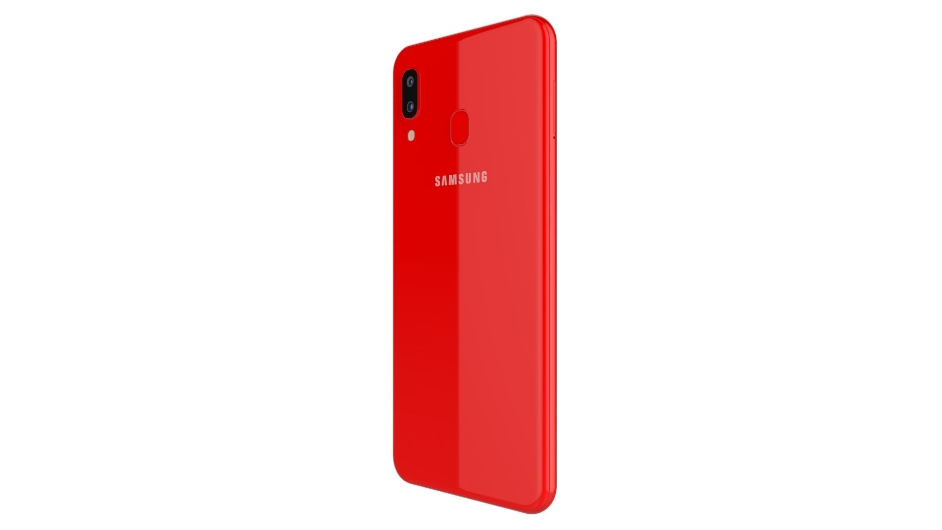 Samsung Galaxy A20 Red 3D model_4