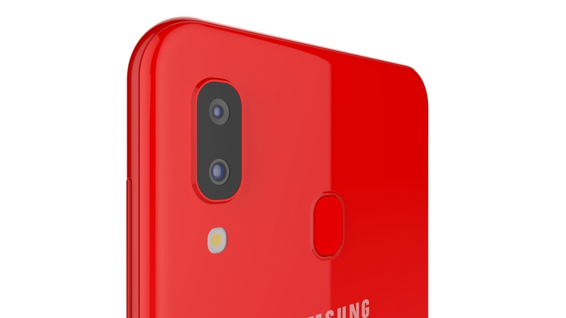 Samsung Galaxy A20 Red 3D model_11