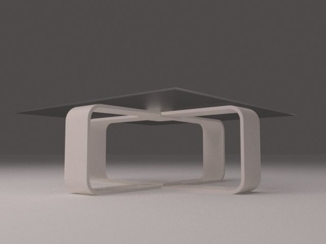 modern coffee table  3D model_4