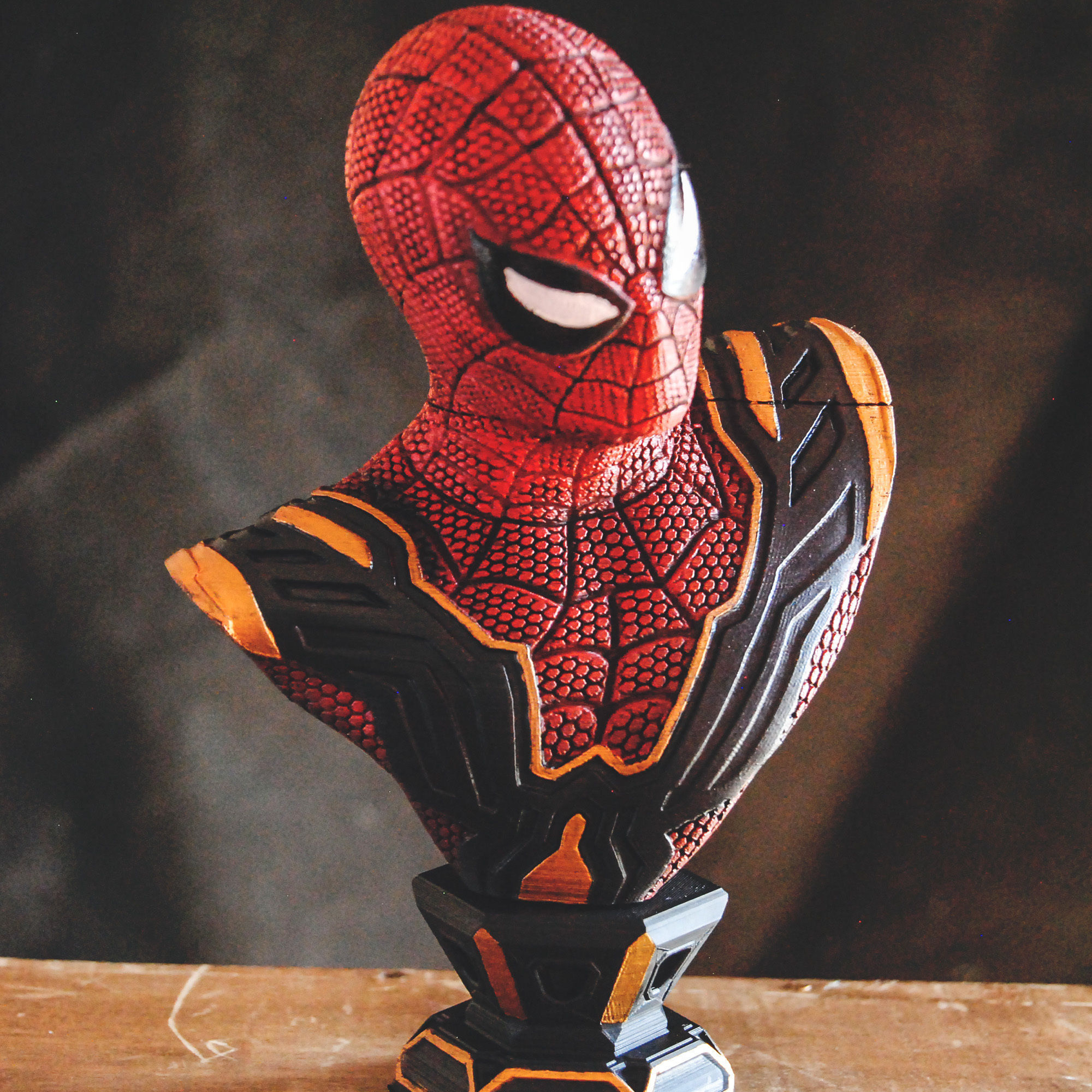 SPIDER-MAN FAR FROM HOME BUST - IRON SPIDER 3D print model_11