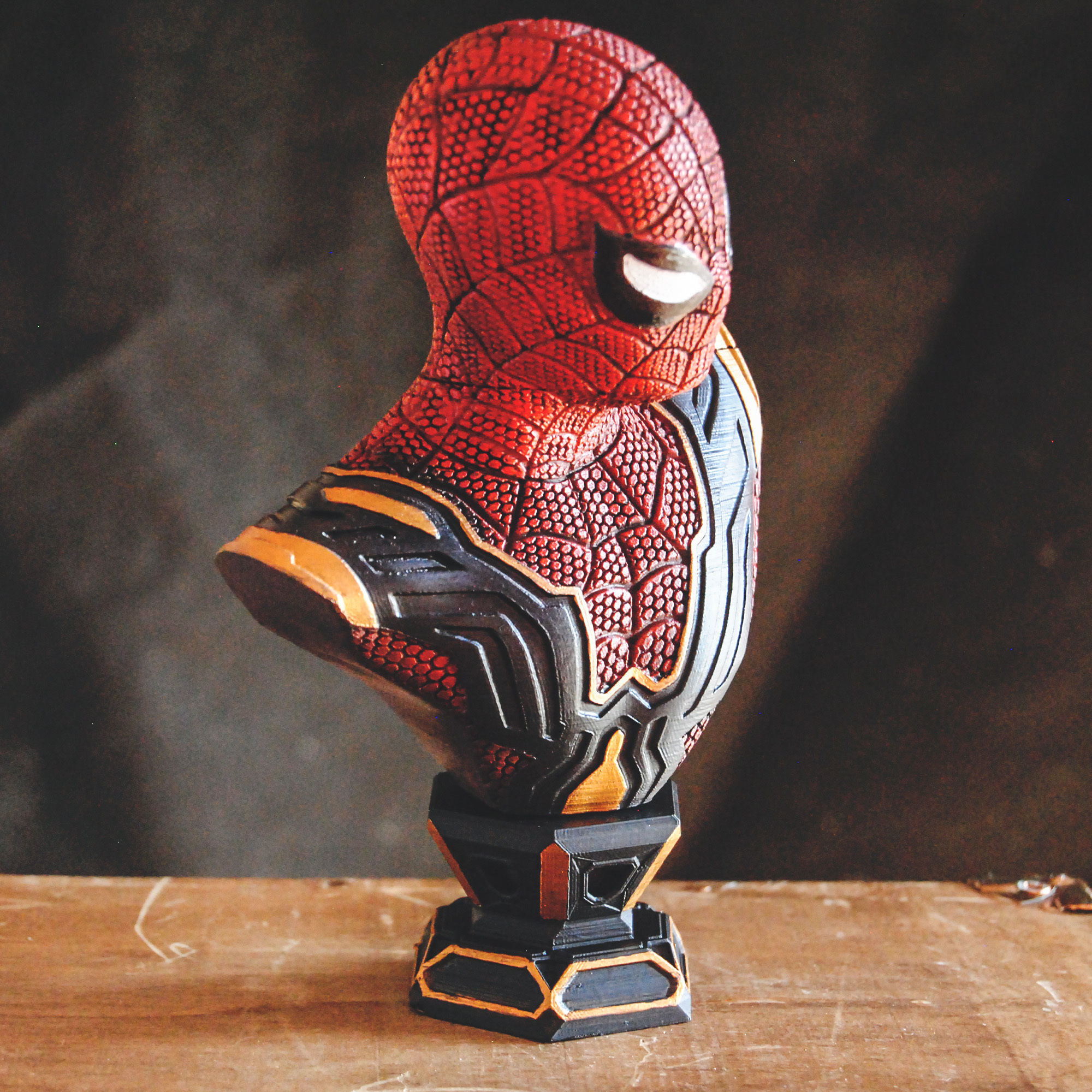 SPIDER-MAN FAR FROM HOME BUST - IRON SPIDER 3D print model_10