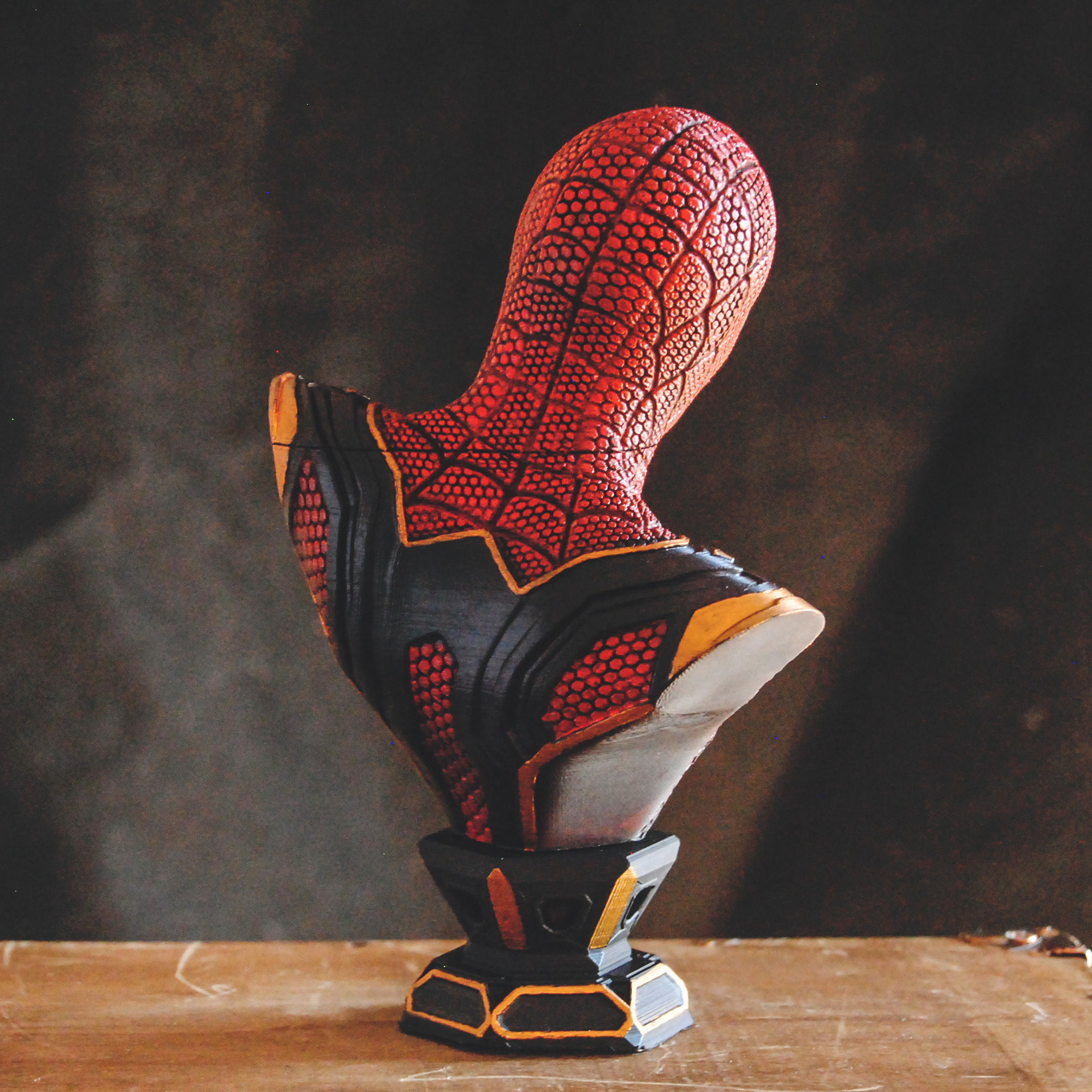 SPIDER-MAN FAR FROM HOME BUST - IRON SPIDER 3D print model_3