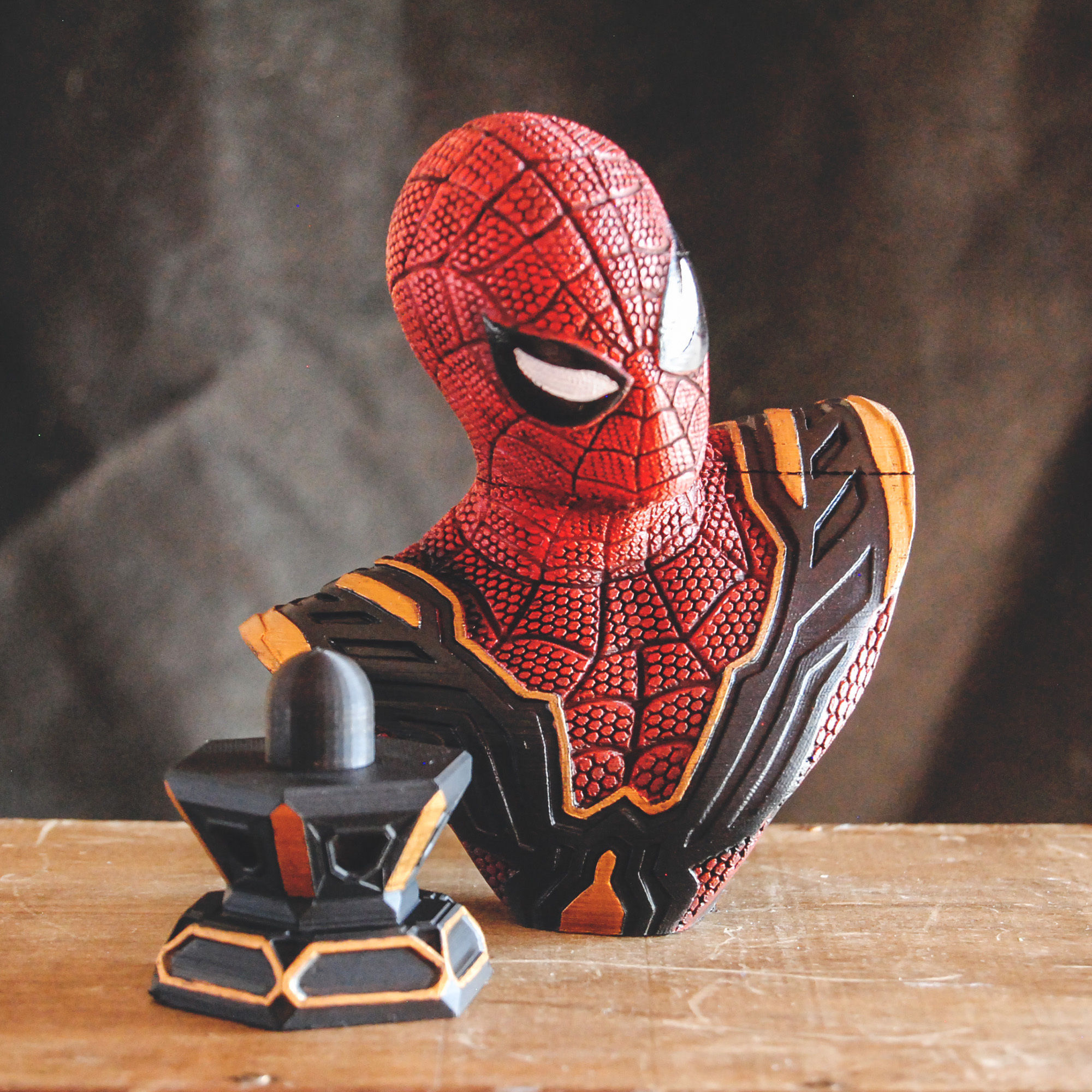 SPIDER-MAN FAR FROM HOME BUST - IRON SPIDER 3D print model_12