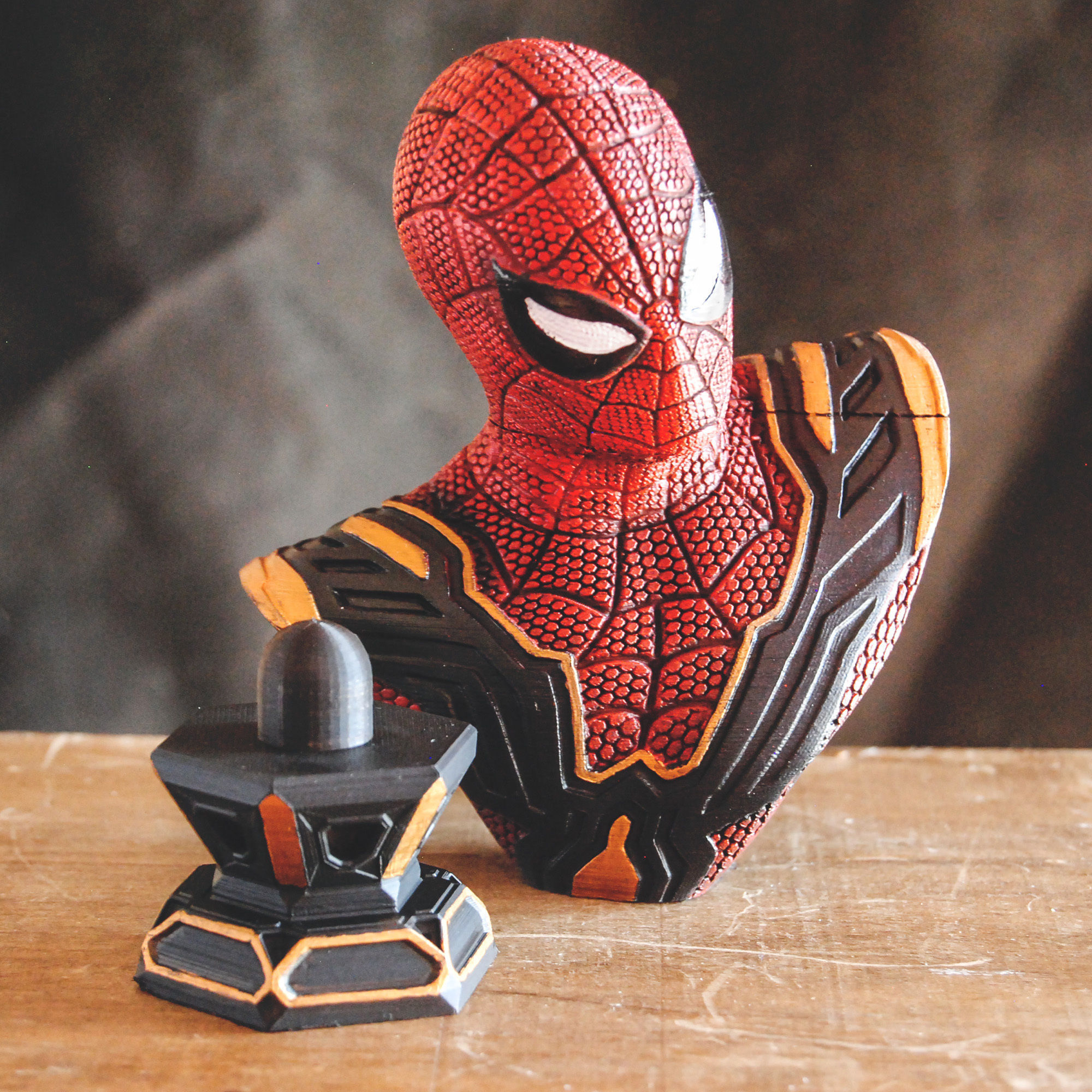 SPIDER-MAN FAR FROM HOME BUST - IRON SPIDER 3D print model_13
