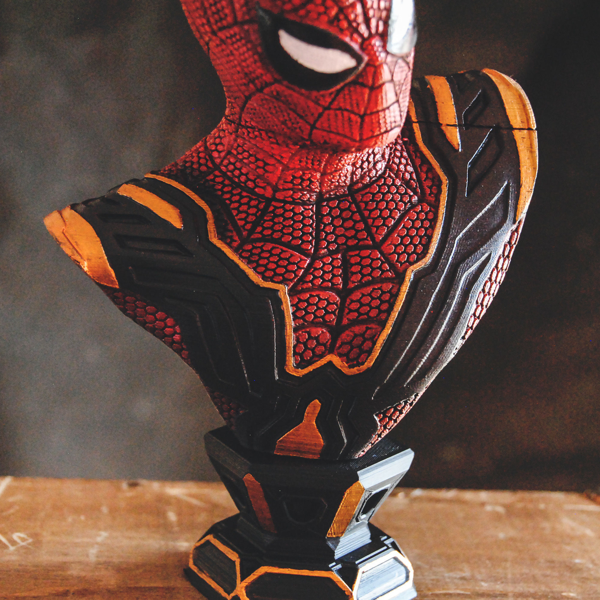 SPIDER-MAN FAR FROM HOME BUST - IRON SPIDER 3D print model_7