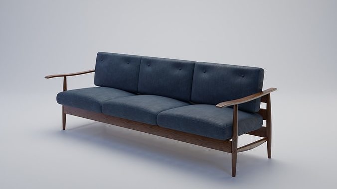 Scandinavian bench sofa by Blossomcone  3D model