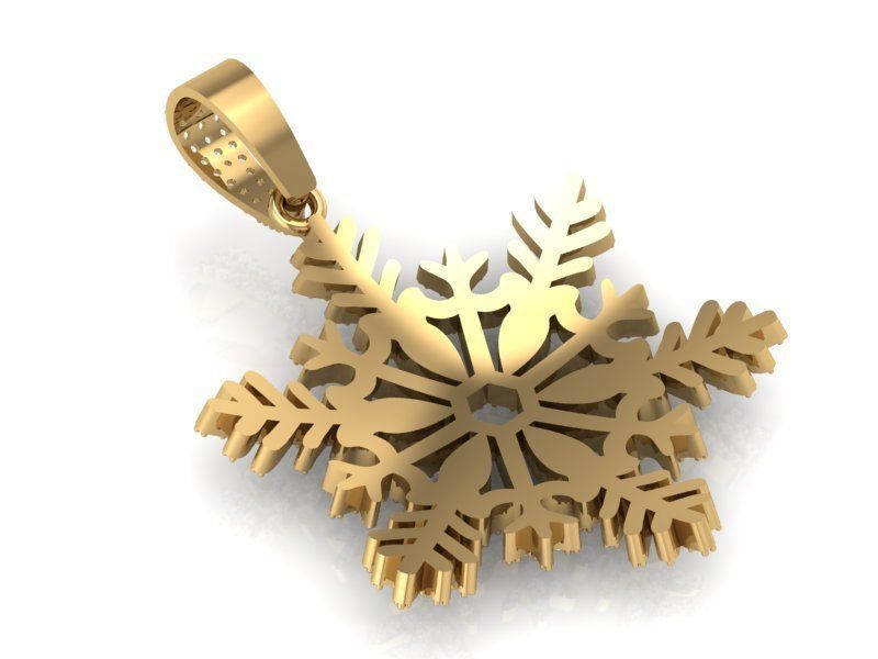 Snow flake 3D print model_2