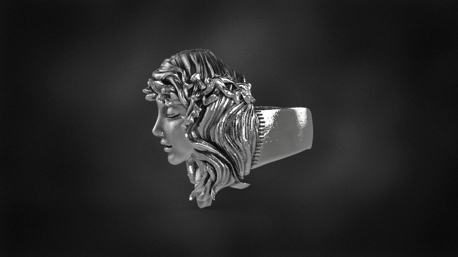 brambles girl ring for 3d printing 3D print model 3D print model_3