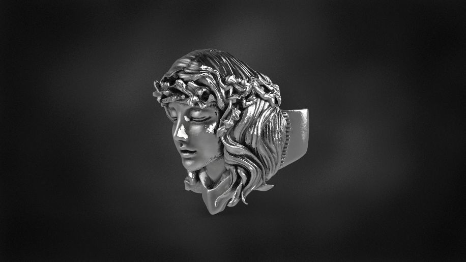 brambles girl ring for 3d printing 3D print model 3D print model_6