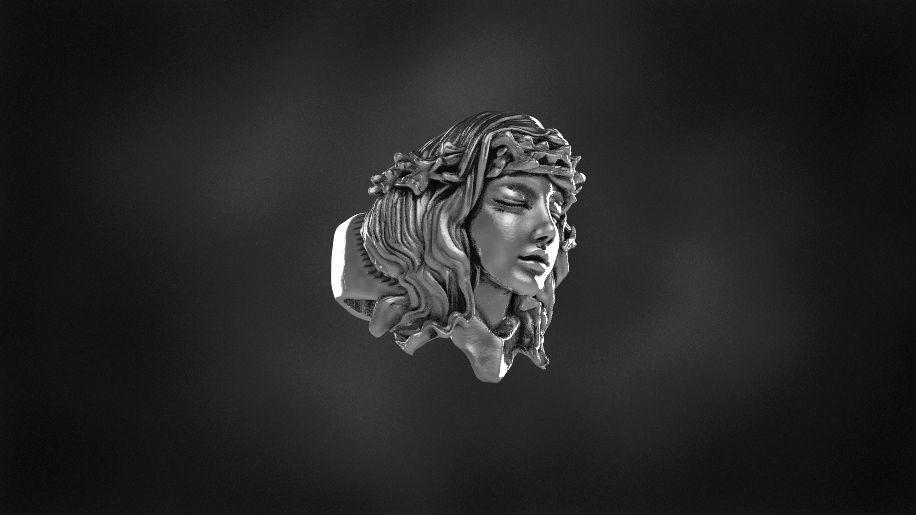 brambles girl ring for 3d printing 3D print model 3D print model_7