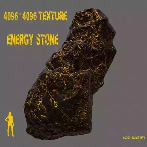 Glowing Rock Low-poly 3D model