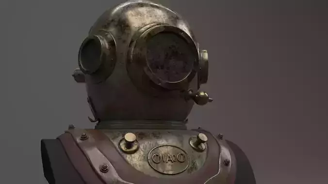 Skaphander - Diving helmet 3D model